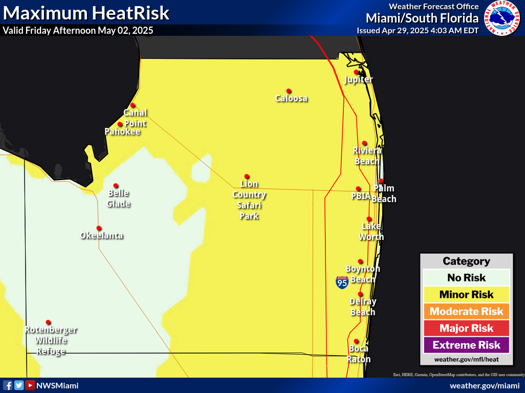 Maximum HeatRisk for Day 4