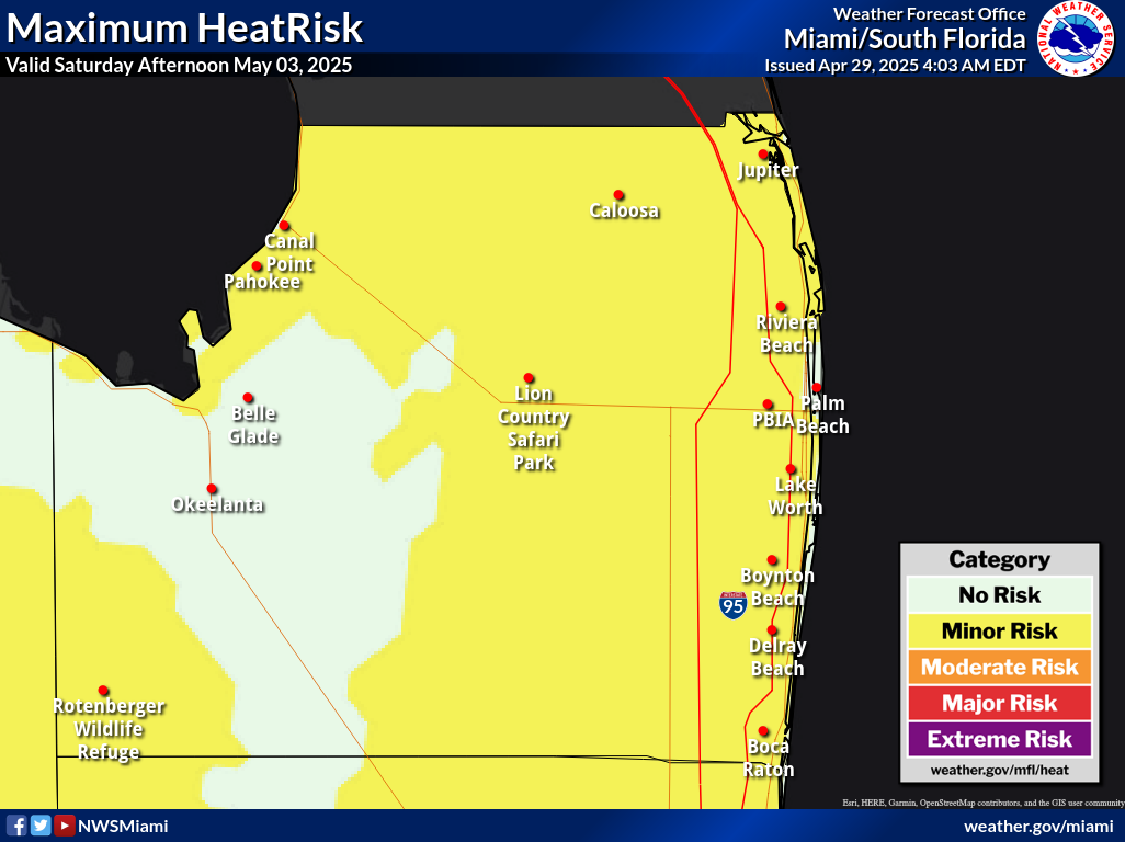 Maximum HeatRisk for Day 5