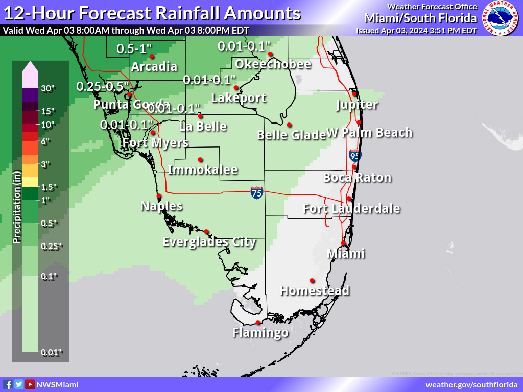 Expected Rainfall for Day 1