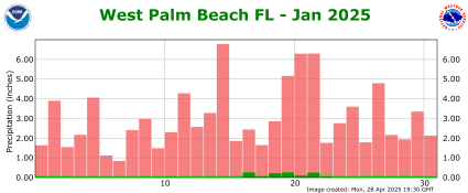 January rainfall 2025