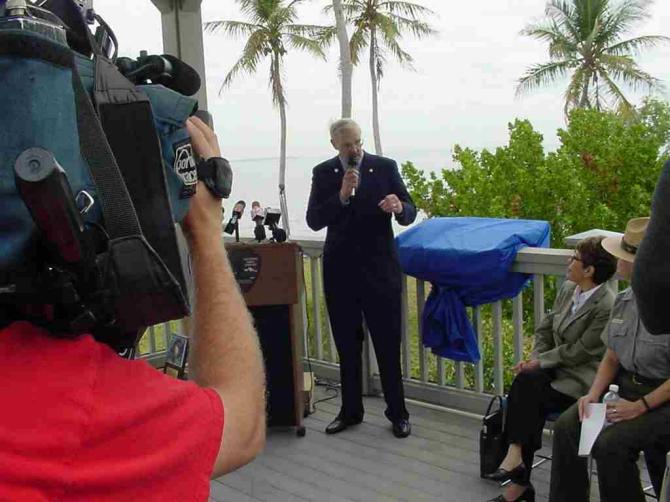 Jim Lushine at Biscayne Natl Park dedication