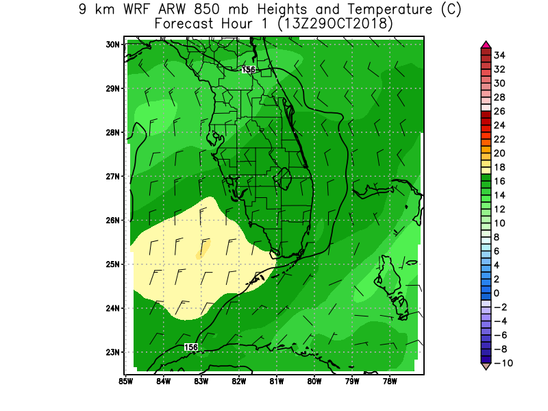 WRF 850mb Temp Loop