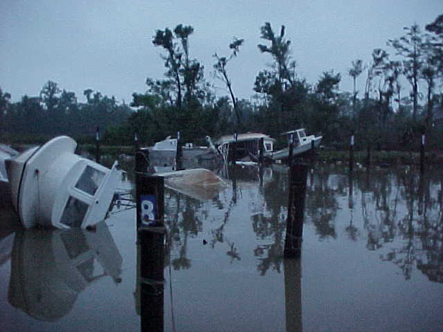 Tornado Damage to Marina Near Columbia - Click to Enlarge