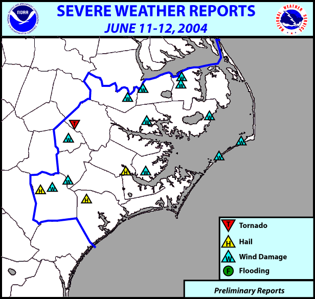 June11-12, 2004 Severe Weather Reports