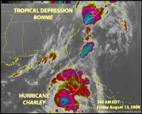 Bonnie & Charley IR Satellite Graphic