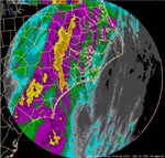 Charley Radar Estimated Precipitation Graphic