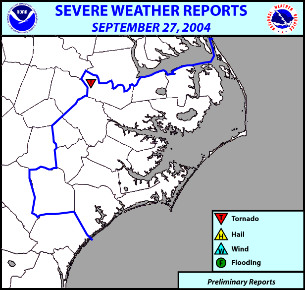 September 27, 2004 Severe Weather Reports