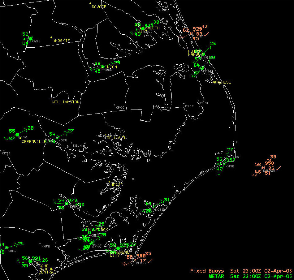 23Z 04/02/05 Surface Data - Click to enlarge