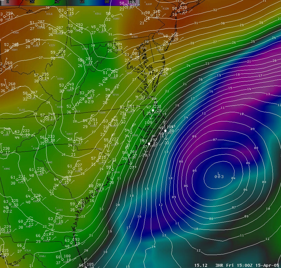 Model Data from 15Z Friday April 15, 2005 - Click to enlarge