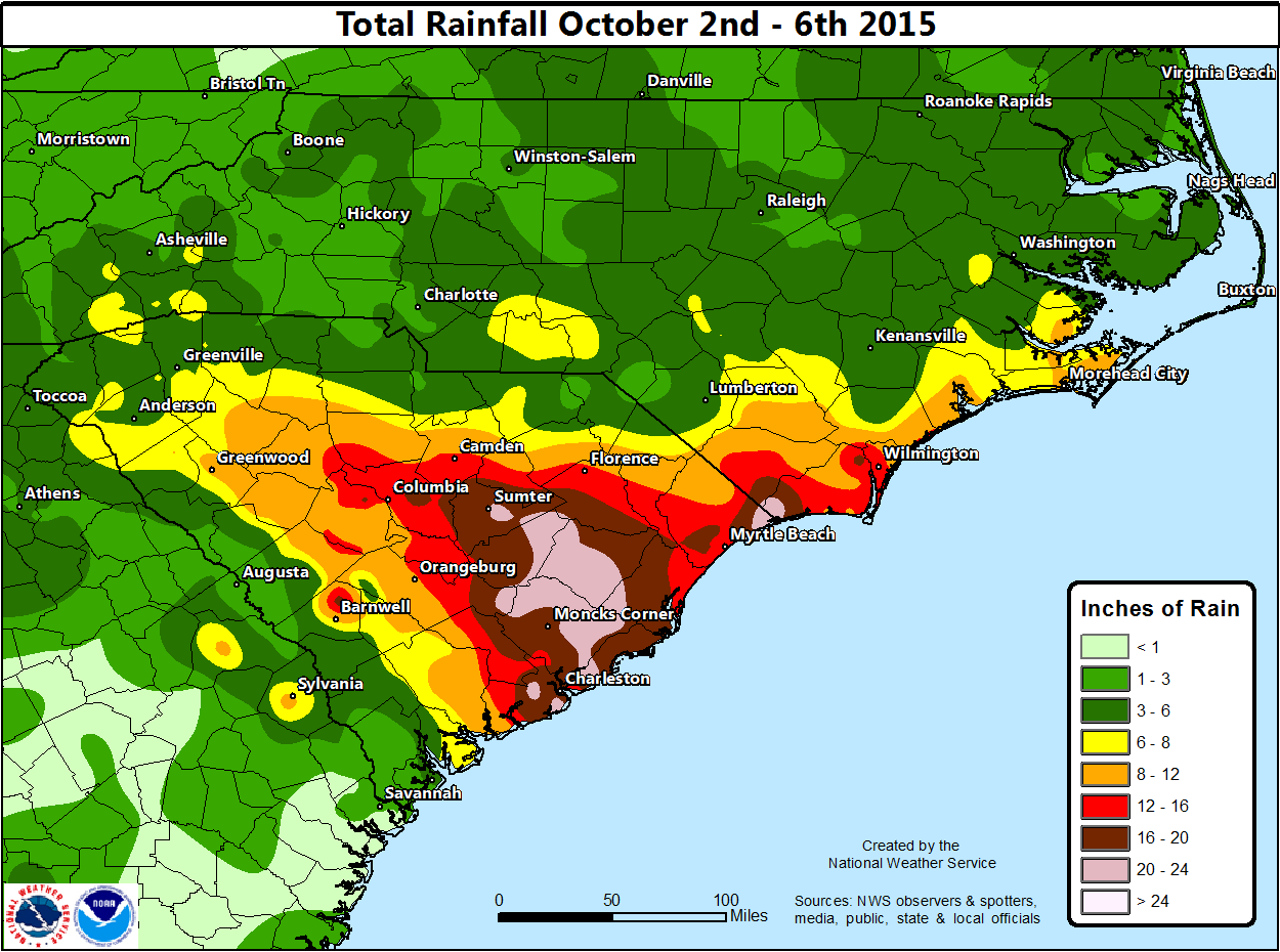 Prolonged Coastal Flood Heavy Rainfall Event October 2 5 2015