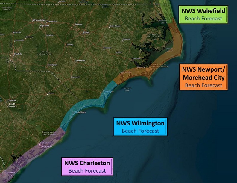 Carolinas Map