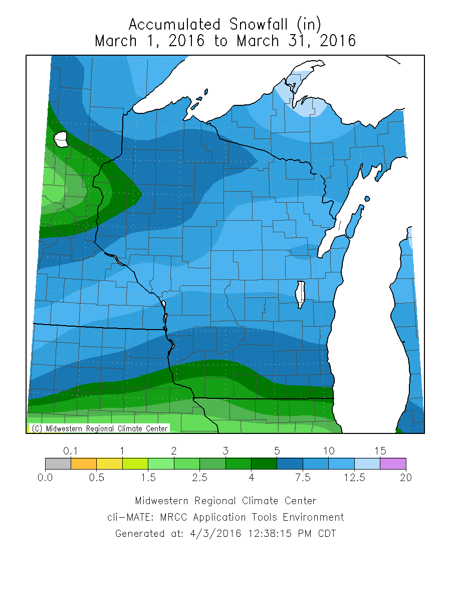March 2016 Monthly Climate Summary