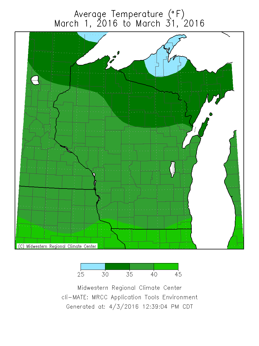 March 2016 Monthly Climate Summary