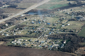 Aerial Photo of Tornado Damage Near Highway 50