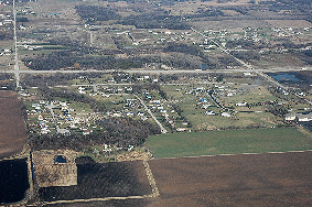 Aerial Photo of Tornado Damage Near Highway 50