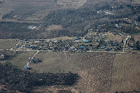 Aerial Photo of Tornado Damage Near Highway KD