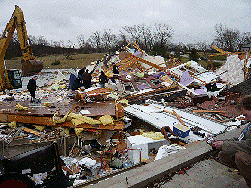 Tornado Damage Near 301st Ave and 49th St