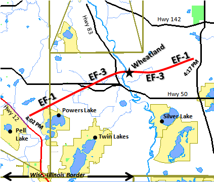Wheatland Tornado Track