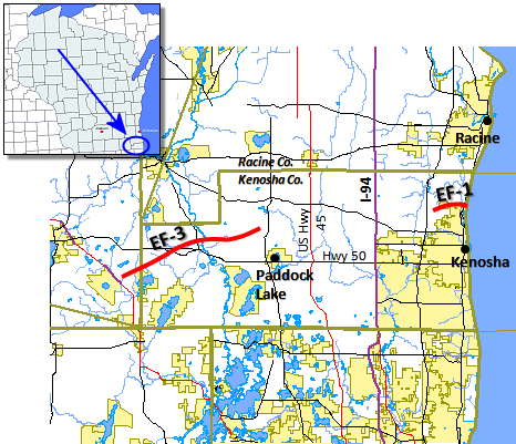 January 7th Wisconsin Tornado Tracks