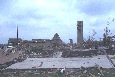 Oakfield tornado damage on the edge of town