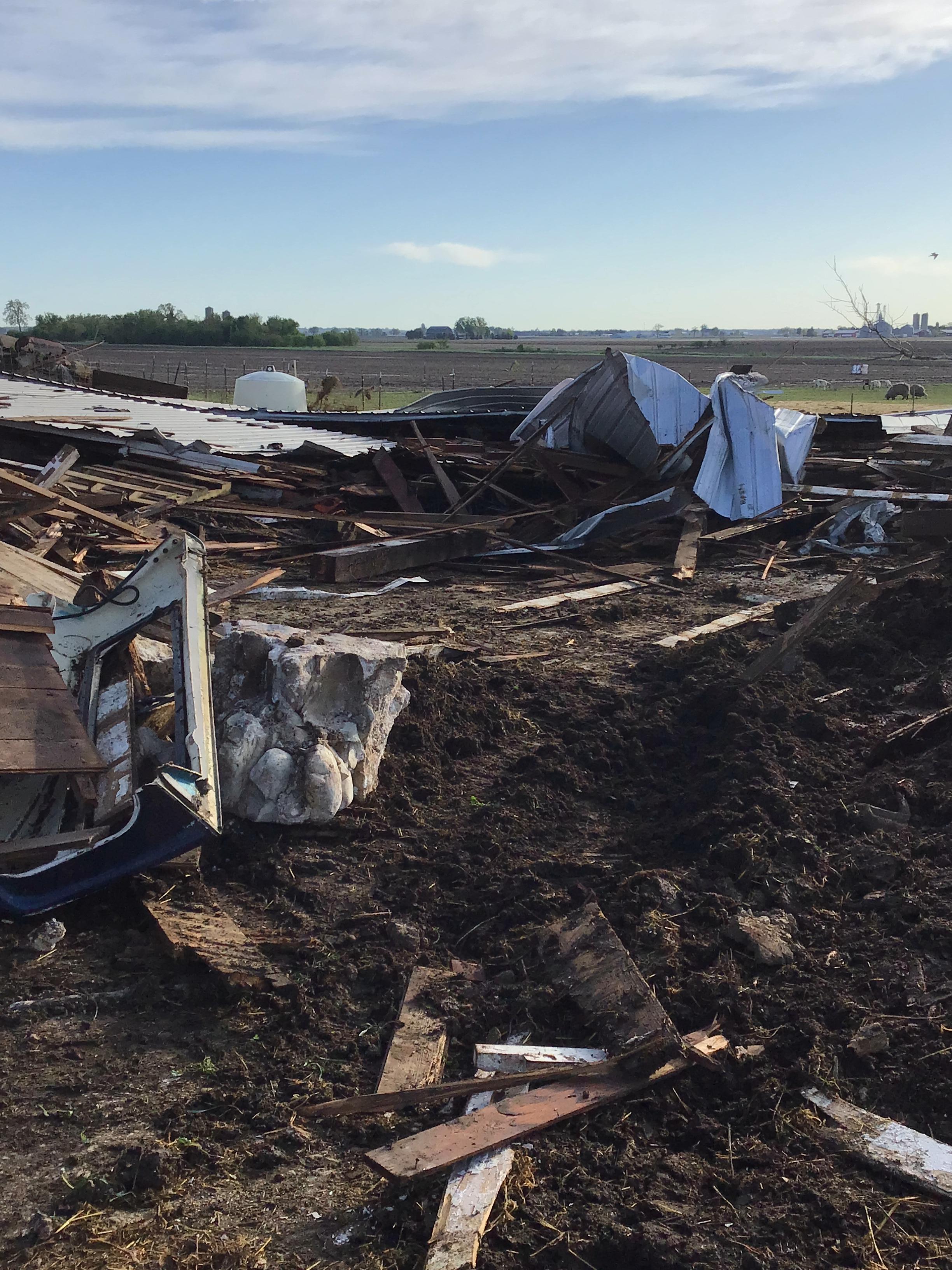 Photo of remnants of a sheep barn