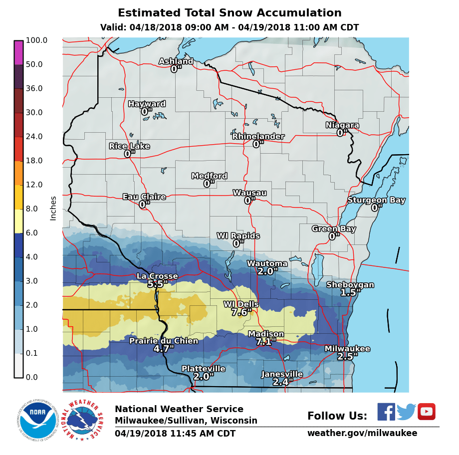 April 18th Winter Storm Updated 1 45 Pm 4 19