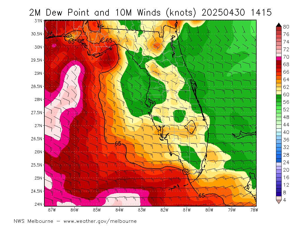 Real-time mesoscale analyses from NWS Melbourne, Florida