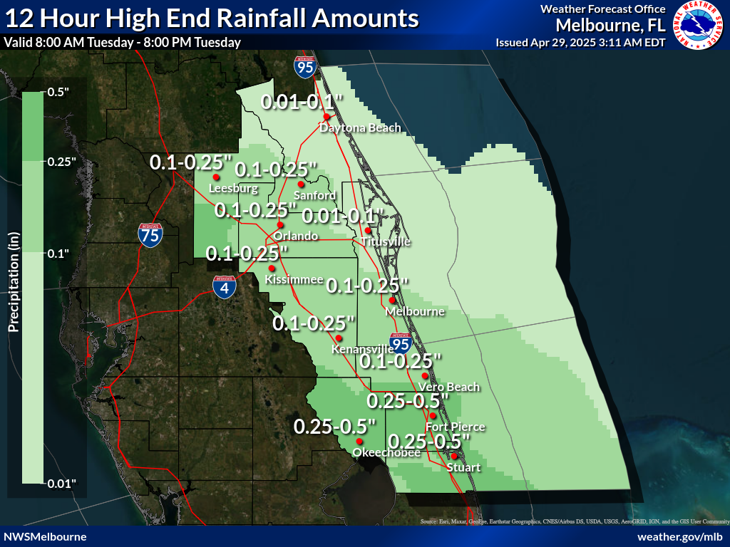 Greatest Possible Rainfall for Day 1