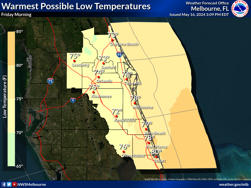 Warmest Possible Low Temperature for Night 1