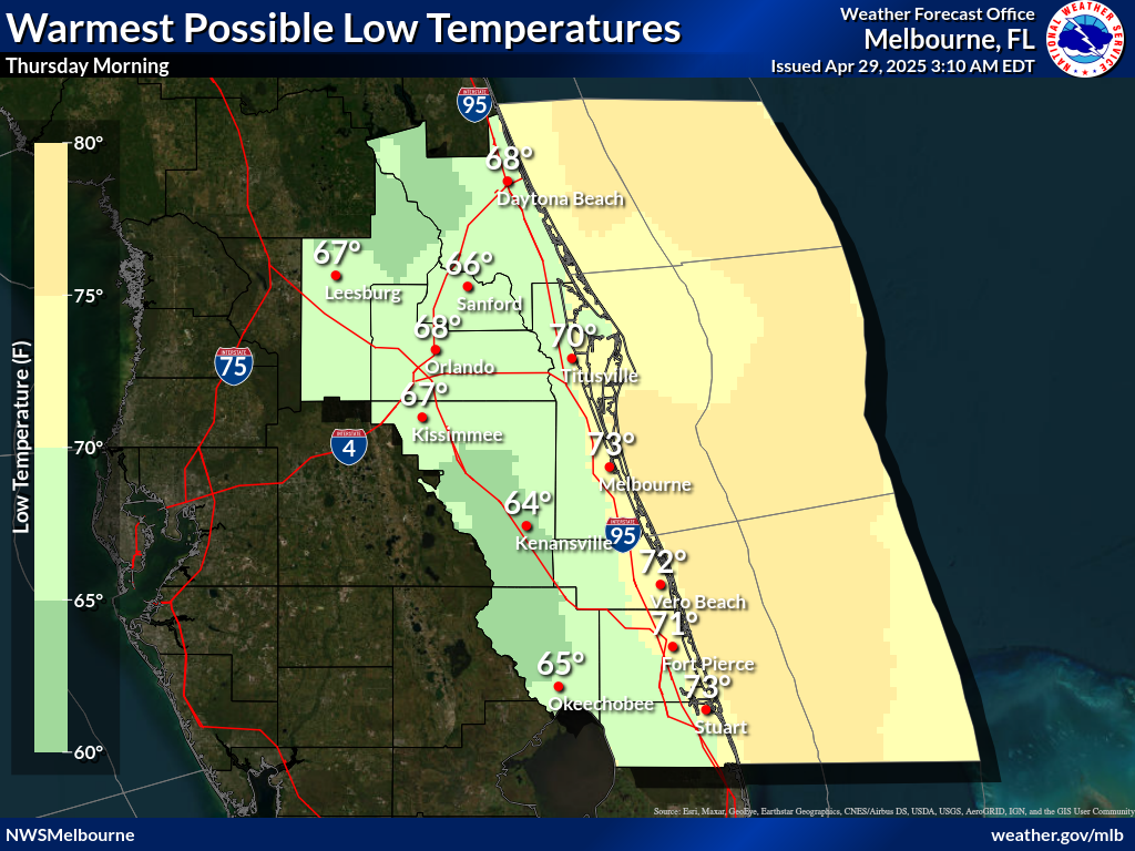 Warmest Possible Low Temperature for Night 2