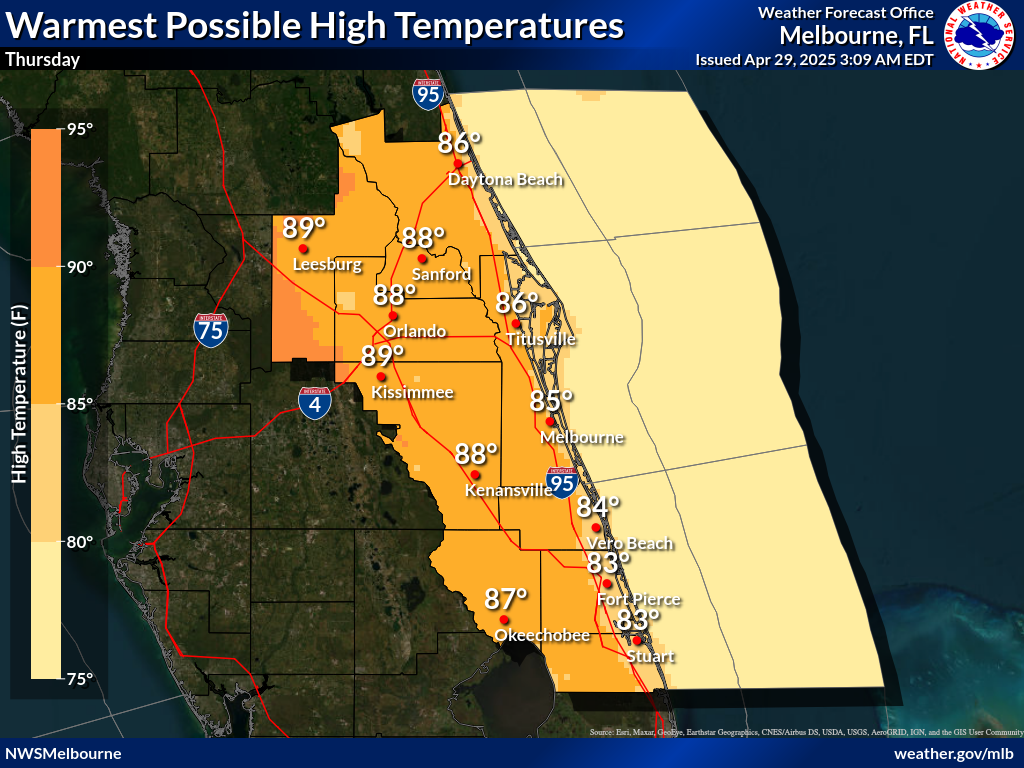 Warmest Possible High Temperature for Day 3