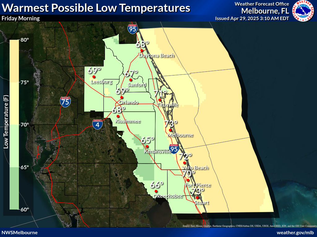 Warmest Possible Low Temperature for Night 3