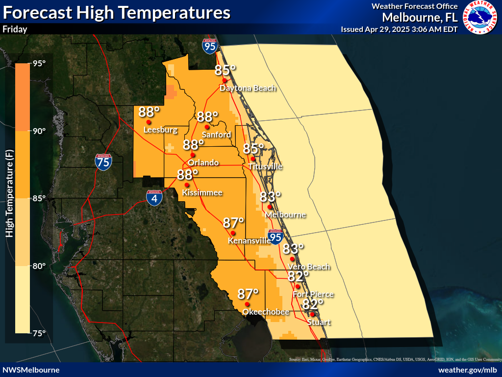 NWS High Temperature Forecast for Day 4