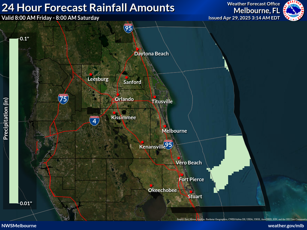 NWS Rainfall Forecast for Day 4