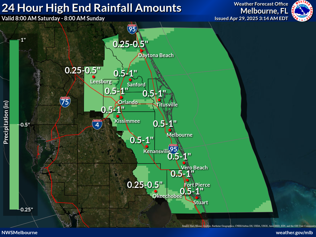 Greatest Possible Rainfall for Day 5