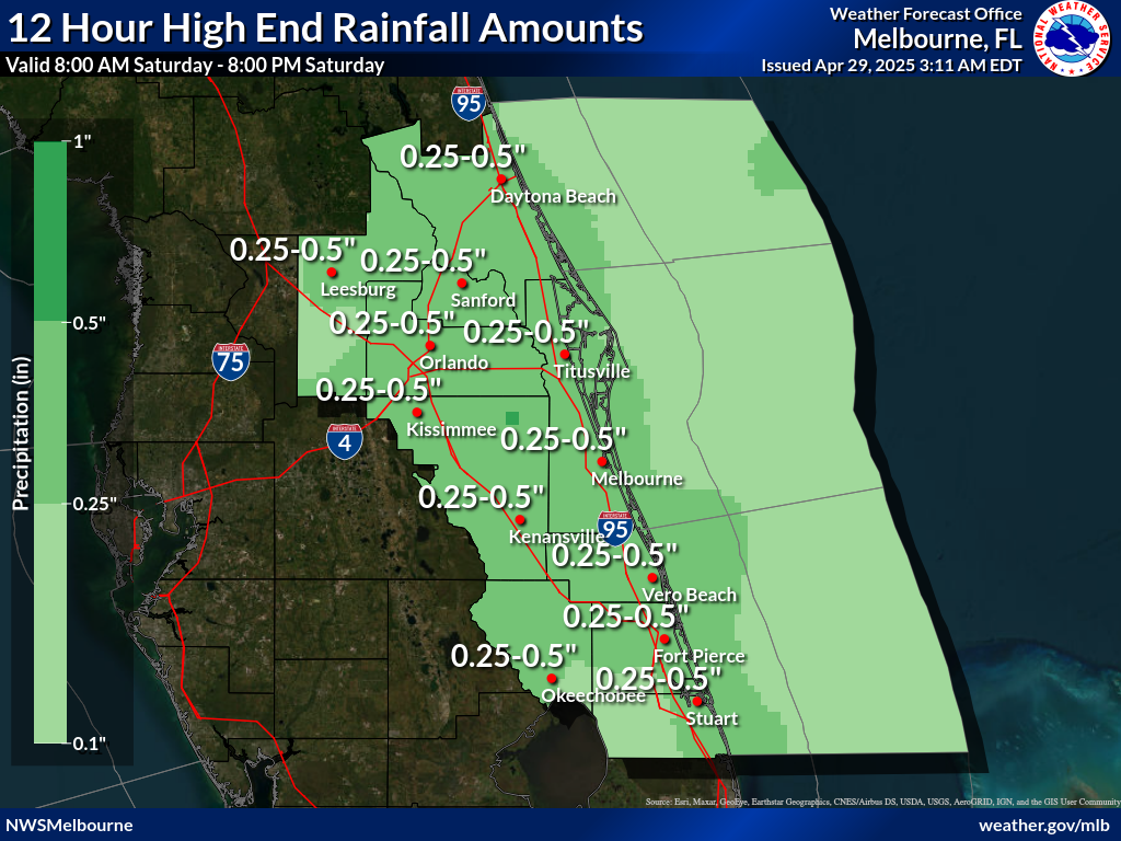 Greatest Possible Rainfall for Day 5