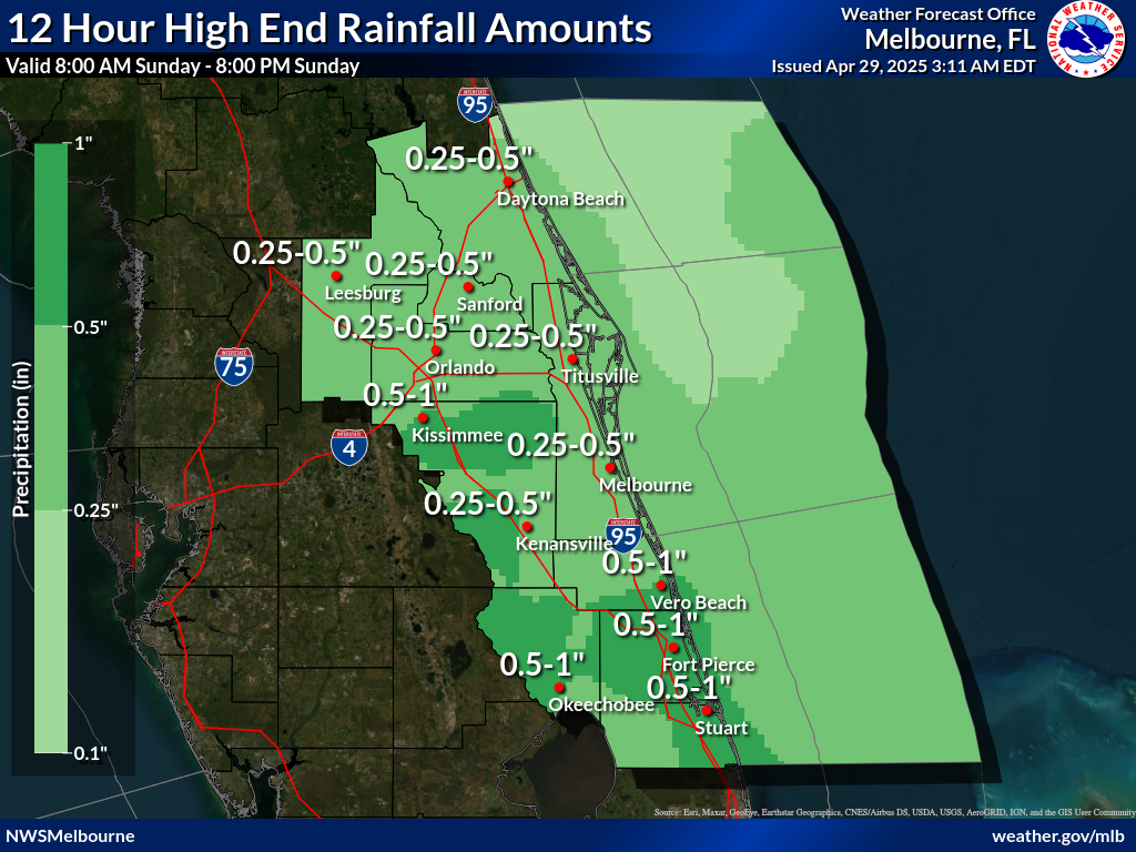 Greatest Possible Rainfall for Day 6