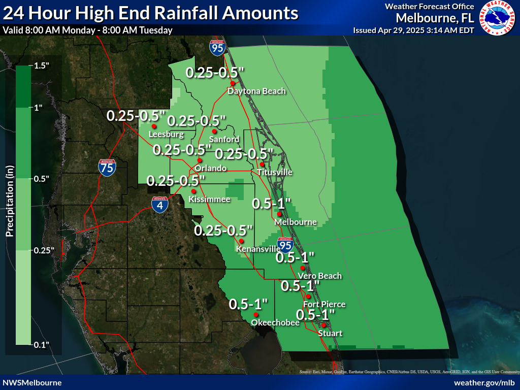 Greatest Possible Rainfall for Day 7