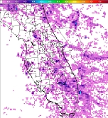 Climo Lightning Density 8pm to 2am