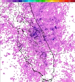 Climo Lightning Density 8pm to 2am