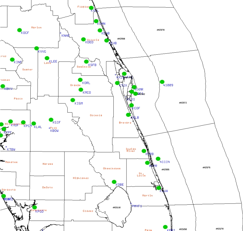 East Central Florida Observations