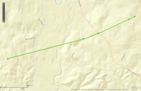 Denham/Wayne County Tornado Path