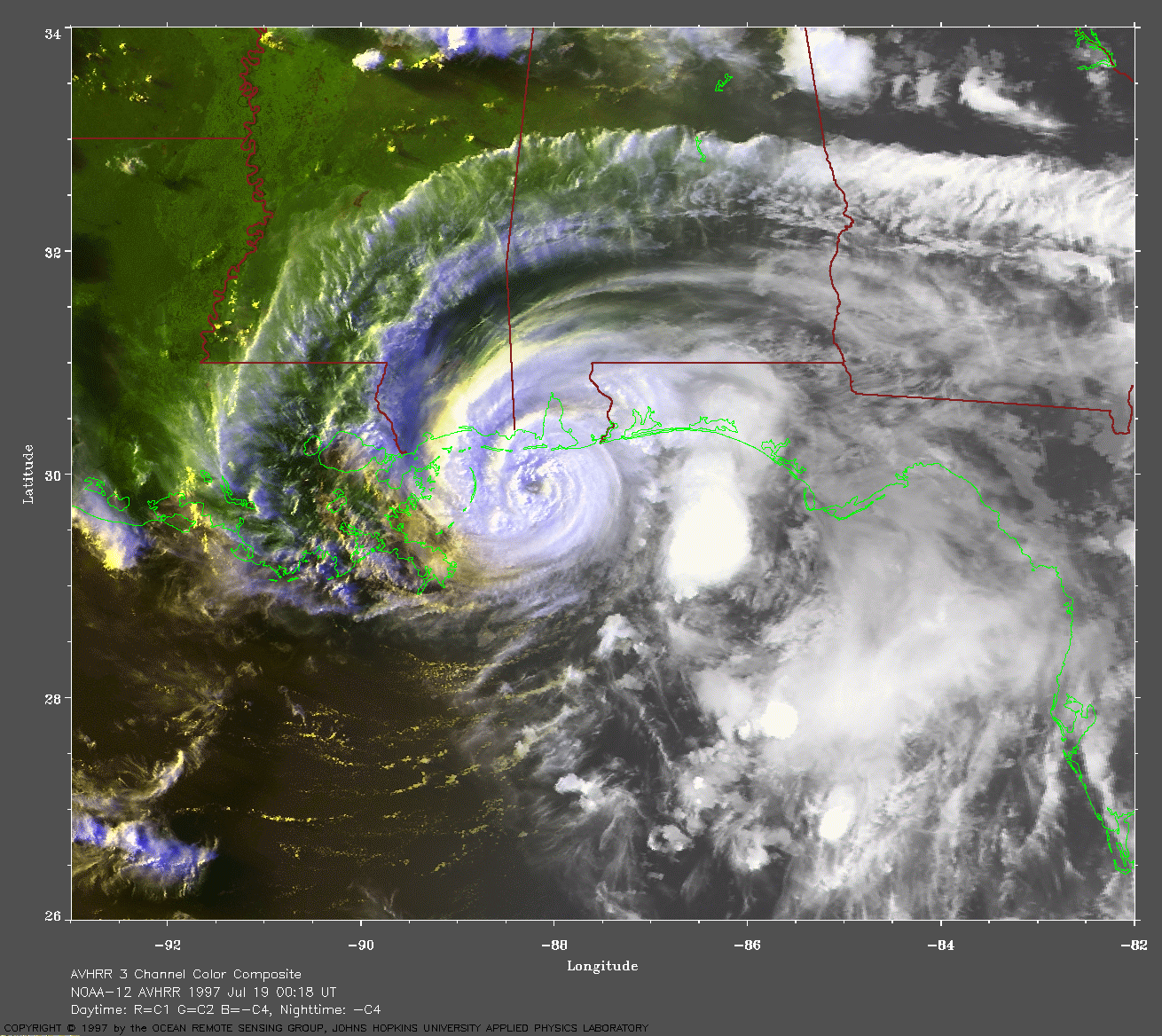 Hurricane Danny July 19 1997