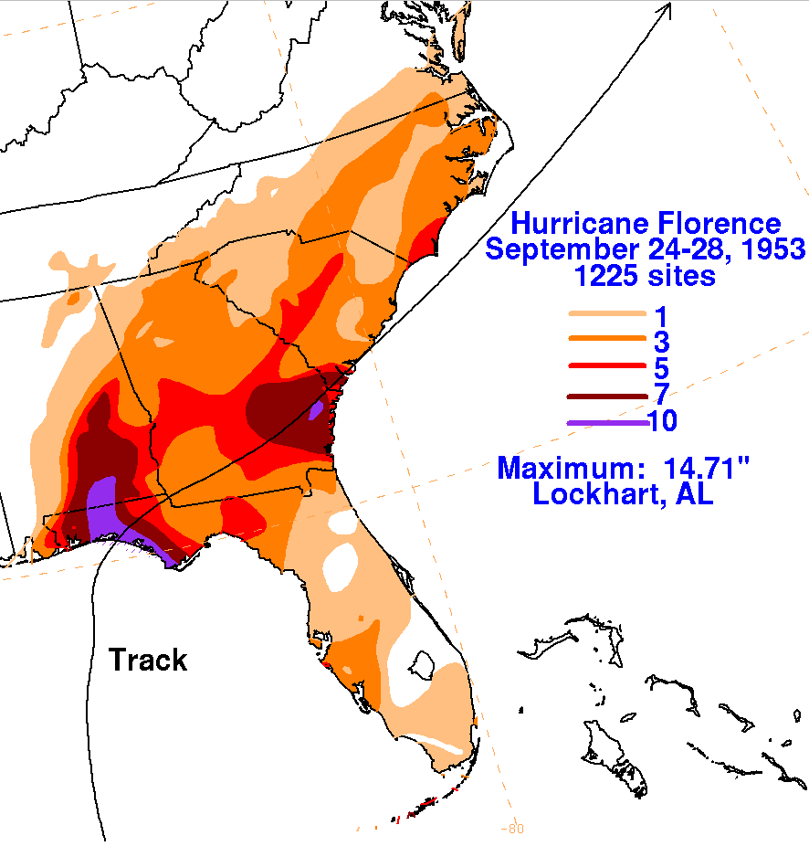 Hurricane Florence September 1953