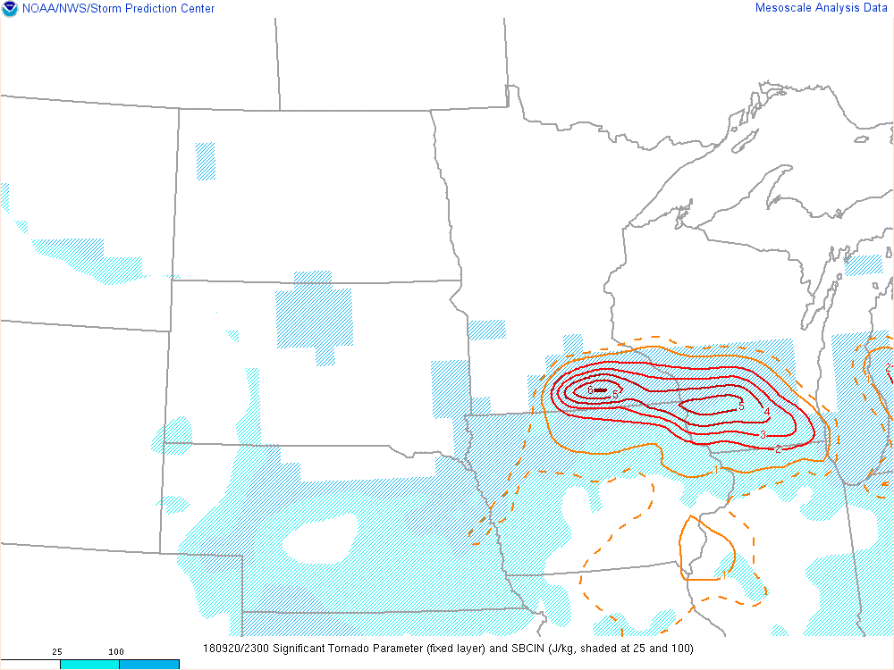 Significant Tornado Parameter 6 PM
