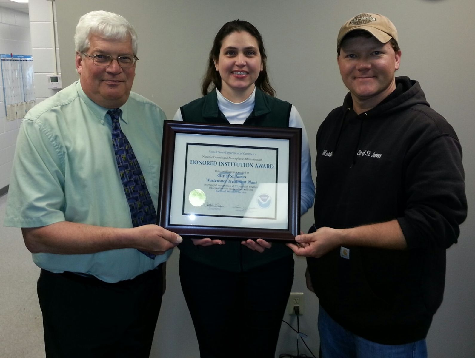 City of St. James 75 Year Service Award