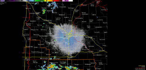 Radar Reflectivity across Minnesota and Wisconsin on July 4, 2026