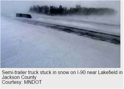 Image showing blizzard conditions on Minnesota highway