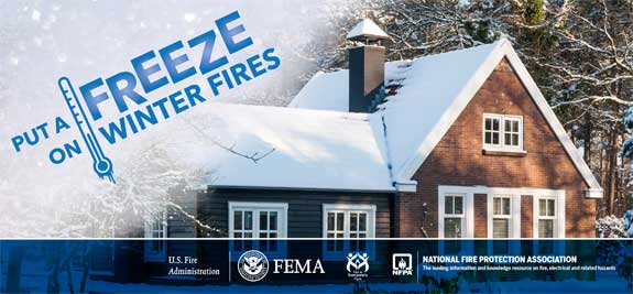 Winter Fire Safety graphic from FEMA