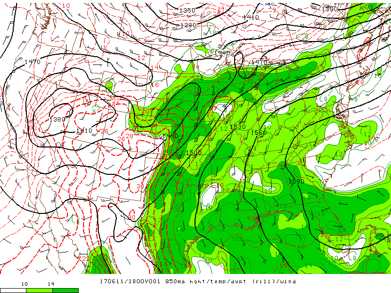 850hPa HGHT/Temp/Td 18Z